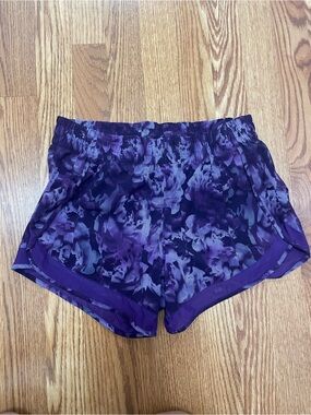 Athleta Purple Floral Print Athletic Shorts